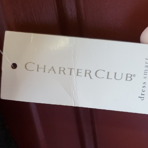 Charter Club Black and Gray Boot Cut Flare Pants Katherine Fit Size 12 - Picture 3 of 10